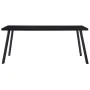 Black tempered glass dining table 160x80x75 cm by vidaXL, Kitchen and dining tables - Ref: Foro24-281874, Price: 139,04 €, Di...