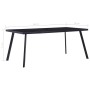 Mesa de comedor de vidrio templado negro 160x80x75 cm de vidaXL, Mesas de cocina y de comedor - Ref: Foro24-281874, Precio: 1...