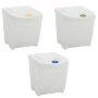 Stapelbare Mülleimer 3 Stück aus weißem Polypropylen 75 L von vidaXL, Mülltonnen und Mülltonnen - Ref: Foro24-152199, Preis: ...