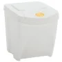 Stackable trash cans 3 pcs white polypropylene 75 L by vidaXL, Garbage cans and trash cans - Ref: Foro24-152199, Price: 62,09...