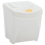 Stapelbare Mülleimer 3 Stück aus weißem Polypropylen 75 L von vidaXL, Mülltonnen und Mülltonnen - Ref: Foro24-152199, Preis: ...