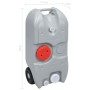 Water tank with wheels for gray camping 40 L by vidaXL, Camping and hiking - Ref: Foro24-30134, Price: 109,67 €, Discount: %