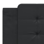 Estructura de cama sin colchón cuero sintético negro 180x200 cm