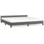 Bettgestell mit Kopfteil aus grauem Kunstleder 200x200 cm von vidaXL, Betten und Lattenroste - Ref: Foro24-347523, Preis: 133...