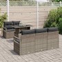 Conjunto de sofá de jardín Manual 6 pcs Gris 100 x 55 x 73 cm
