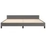 Bed frame with headboard gray synthetic leather 200x200 cm by vidaXL, Beds and slatted bases - Ref: Foro24-347523, Price: 133...