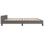 Bed frame with headboard gray synthetic leather 200x200 cm by vidaXL, Beds and slatted bases - Ref: Foro24-347523, Price: 133...
