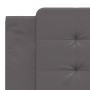 Estructura de cama sin colchón cuero sintético gris 180x200 cm
