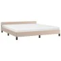 Cappuccino synthetic leather headboard bed frame 180x200cm by vidaXL, Beds and slatted bases - Ref: Foro24-347518, Price: 149...