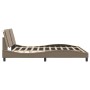 Estructura cama sin colchón cuero sintético capuchino 180x200cm