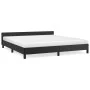 Bed frame with headboard black synthetic leather 180x200cm by vidaXL, Beds and slatted bases - Ref: Foro24-347513, Price: 156...