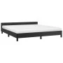 Bed frame with headboard black synthetic leather 180x200cm by vidaXL, Beds and slatted bases - Ref: Foro24-347513, Price: 156...