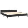 Bed frame with headboard black synthetic leather 180x200cm by vidaXL, Beds and slatted bases - Ref: Foro24-347513, Price: 156...