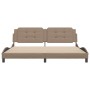 Estructura cama sin colchón cuero sintético capuchino 200x200cm