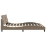 Estructura cama sin colchón cuero sintético capuchino 200x200cm