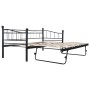 Estructura de cama de acero negra 180x200/90x200 cm de vidaXL, Camas y somieres - Ref: Foro24-285307, Precio: 205,72 €, Descu...