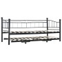 Estructura de cama de acero negra 180x200/90x200 cm de vidaXL, Camas y somieres - Ref: Foro24-285307, Precio: 205,72 €, Descu...