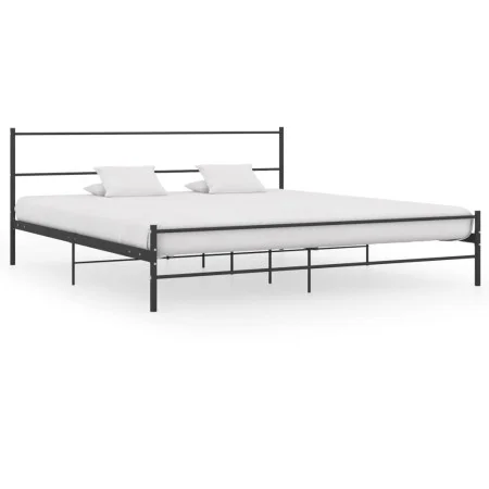 Estructura de cama de metal negro 180x200 cm de vidaXL, Camas y somieres - Ref: Foro24-284688, Precio: 114,25 €, Descuento: %