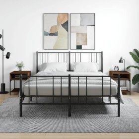 Nachttische 2 Stück Ingenieurholz braun Eiche 40x41x50 cm von vidaXL, Nachttische - Ref: Foro24-825882, Preis: 55,15 €, Rabat...