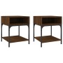 Bedside tables 2 units engineered wood brown oak 40x41x50 cm by vidaXL, Nightstands - Ref: Foro24-825882, Price: 55,15 €, Dis...