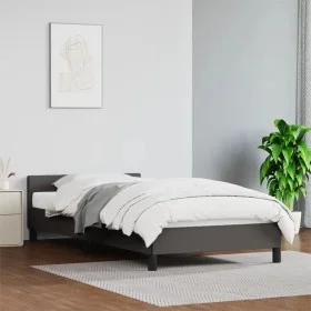 Bed frame with headboard gray synthetic leather 80x200 cm by vidaXL, Beds and slatted bases - Ref: Foro24-347469, Price: 92,8...