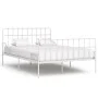 Bettgestell mit Lattenrost aus weißem Metall, 120 x 200 cm von vidaXL, Betten und Lattenroste - Ref: Foro24-284603, Preis: 90...