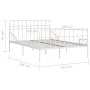 Bettgestell mit Lattenrost aus weißem Metall, 120 x 200 cm von vidaXL, Betten und Lattenroste - Ref: Foro24-284603, Preis: 90...