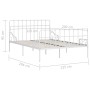 Bettgestell mit Lattenrost aus weißem Metall, 120 x 200 cm von vidaXL, Betten und Lattenroste - Ref: Foro24-284603, Preis: 91...