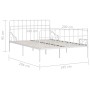 Bettgestell mit Lattenrost aus weißem Metall, 140 x 200 cm von vidaXL, Betten und Lattenroste - Ref: Foro24-284604, Preis: 97...