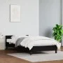 Bed frame with headboard black synthetic leather 90x190 cm by vidaXL, Beds and slatted bases - Ref: Foro24-347471, Price: 92,...
