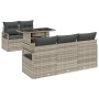 Conjunto de sofá de jardín 6 pcs Gris claro 100 x 55 x 73 cm