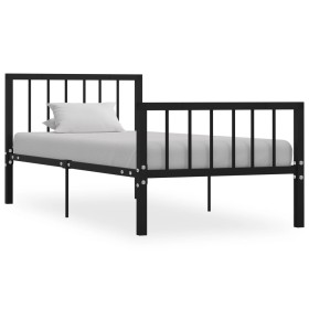 Schwarzer Metallbettrahmen 100x200 cm von vidaXL, Betten und Lattenroste - Ref: Foro24-284569, Preis: 92,23 €, Rabatt: %