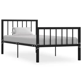 Schwarzer Metallbettrahmen 100x200 cm von vidaXL, Betten und Lattenroste - Ref: Foro24-284569, Preis: 91,06 €, Rabatt: %