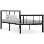 Estructura de cama de metal negro 90x200 cm de vidaXL, Camas y somieres - Ref: Foro24-284568, Precio: 121,61 €, Descuento: %