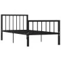 Schwarzer Metallbettrahmen 90x200 cm von vidaXL, Betten und Lattenroste - Ref: Foro24-284568, Preis: 121,61 €, Rabatt: %