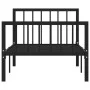 Estructura de cama de metal negro 90x200 cm de vidaXL, Camas y somieres - Ref: Foro24-284568, Precio: 121,61 €, Descuento: %