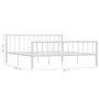 Bettgestell aus weißem Metall, 180 x 200 cm von vidaXL, Betten und Lattenroste - Ref: Foro24-284567, Preis: 100,72 €, Rabatt: %