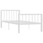 Estructura de cama de metal blanco 90x200 cm de vidaXL, Camas y somieres - Ref: Foro24-284562, Precio: 88,87 €, Descuento: %