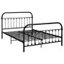 Estructura de cama de metal negro 140x200 cm de vidaXL, Camas y somieres - Ref: Foro24-284501, Precio: 218,91 €, Descuento: %