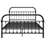 Estructura de cama de metal negro 140x200 cm de vidaXL, Camas y somieres - Ref: Foro24-284501, Precio: 223,37 €, Descuento: %