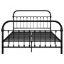 Estructura de cama de metal negro 140x200 cm de vidaXL, Camas y somieres - Ref: Foro24-284501, Precio: 218,91 €, Descuento: %