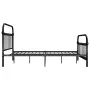 Estructura de cama de metal negro 140x200 cm de vidaXL, Camas y somieres - Ref: Foro24-284501, Precio: 218,91 €, Descuento: %