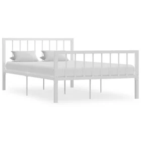 White metal bed frame 120x200 cm by vidaXL, Beds and slatted bases - Ref: Foro24-284564, Price: 80,32 €, Discount: %