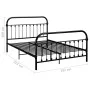 Estructura de cama de metal negro 140x200 cm de vidaXL, Camas y somieres - Ref: Foro24-284501, Precio: 218,91 €, Descuento: %