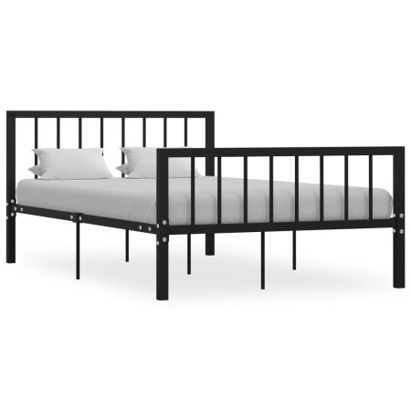 Estructura de cama de metal negro 120x200 cm de vidaXL, Camas y somieres - Ref: Foro24-284570, Precio: 94,78 €, Descuento: %