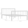 Bettgestell aus weißem Metall, 120 x 200 cm von vidaXL, Betten und Lattenroste - Ref: Foro24-284564, Preis: 80,77 €, Rabatt: %