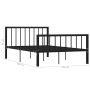 Estructura de cama de metal negro 120x200 cm de vidaXL, Camas y somieres - Ref: Foro24-284570, Precio: 94,78 €, Descuento: %