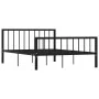 Black metal bed frame 140x200 cm by vidaXL, Beds and slatted bases - Ref: Foro24-284571, Price: 114,21 €, Discount: %