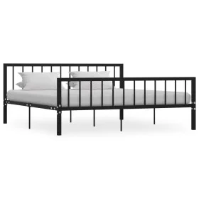 Schwarzer Metallbettrahmen 180x200 cm von vidaXL, Betten und Lattenroste - Ref: Foro24-284573, Preis: 129,34 €, Rabatt: %