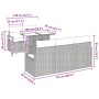 Conjunto de sofá de jardín 6 pcs Gris claro 100 x 55 x 73 cm